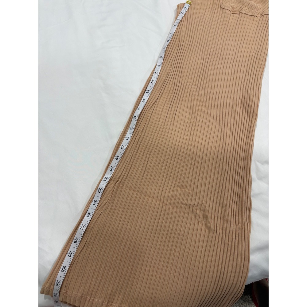 Free People Movement Blissed Out Wide-Leg Pants Ribbed High Rise Peach XS 30" - Picture 11 of 11